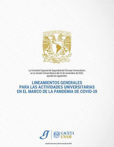 Lineamientos generales para las actividades universitarias en el marco de la pandemia de covid-19